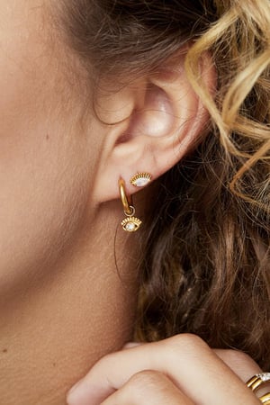 Pendientes Lashes Color dorado Cobre h5 Imagen2